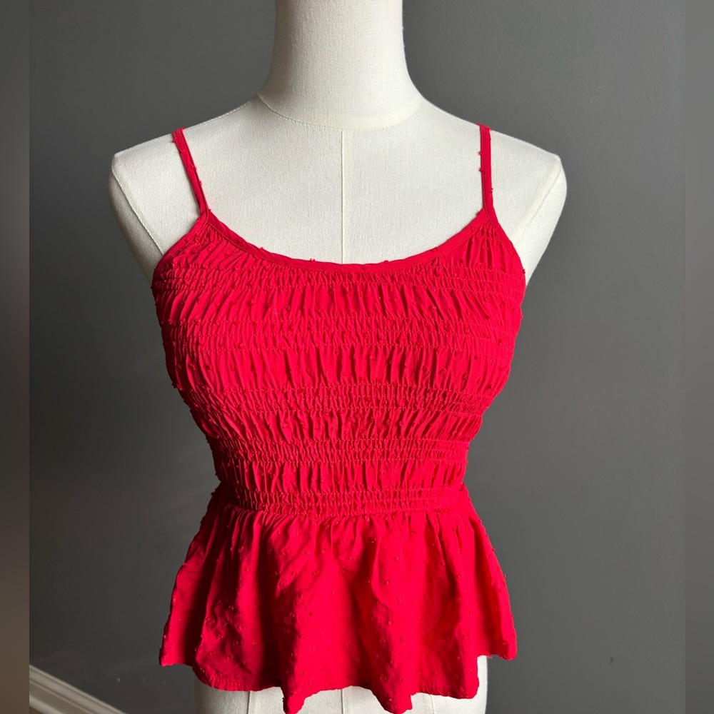 Chance Smocked Peplum Camisole Top